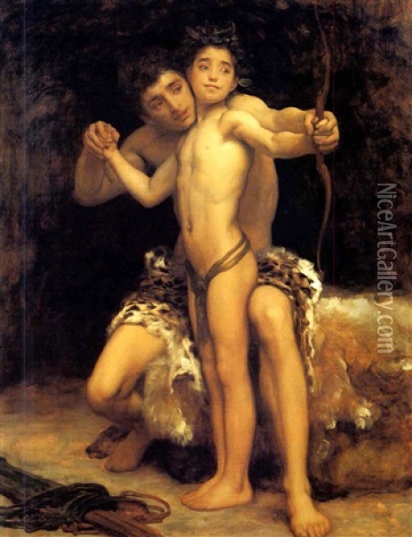 Hit Oil Painting - Lord Frederic Leighton