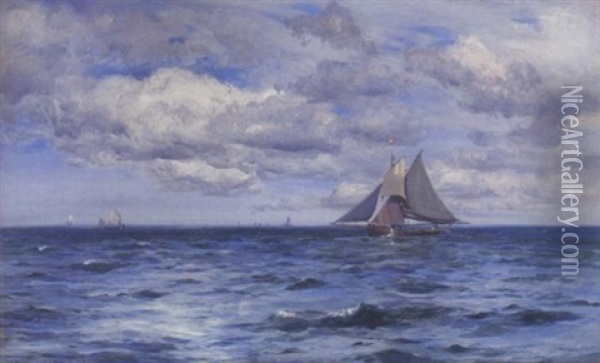 The Lonely Sea And The Sky Oil Painting - Henry Moore