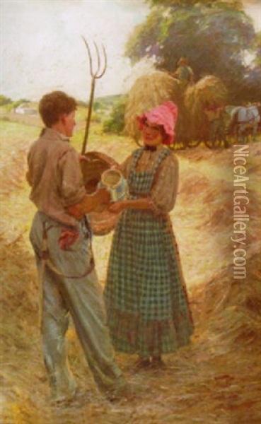 The Gleaners Oil Painting - William V. Cahill