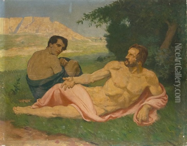 Philosophers Oil Painting - Arthur Kampf