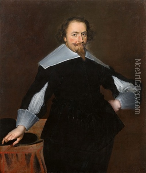 Bildnis Eines Herren Mit Weisem Kragen Oil Painting - Johann de Pay