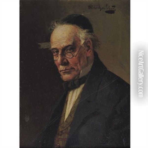 Portrait Of A Man Oil Painting - Alois Heinrich Priechenfried