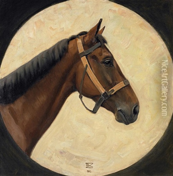 Pferdeportrat Oil Painting - Rufus Fairchild Zogbaum