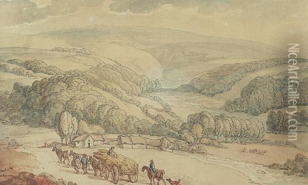 Haymakers Returning Home Oil Painting - Thomas Rowlandson