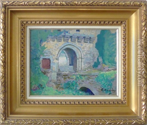 Porche Du Chateau De Farcheville Oil Painting - Paul Madeline