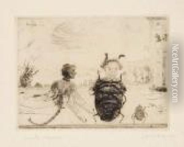 Insectes Singuliers (1888) Oil Painting - James Ensor