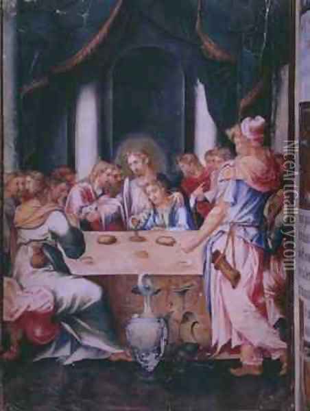 Last Supper Oil Painting - Julian Fuente del Saz