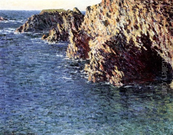 Grotte De Port-domois Oil Painting - Claude Monet