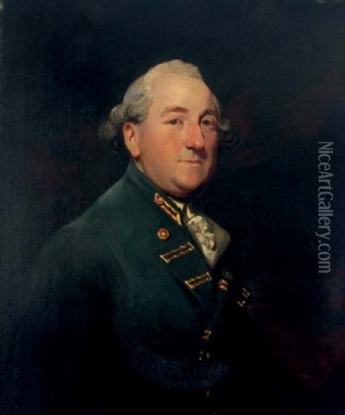 Portrait Of An Admiral In A Blue Coat Oil Painting - James (Thomas J.) Northcote