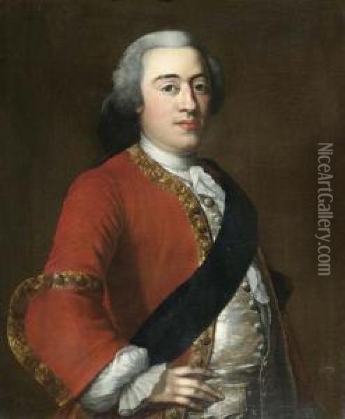 Prince Regent William Iv Of Orange. 1740. Oil Painting - Heroman Van Der Mijn