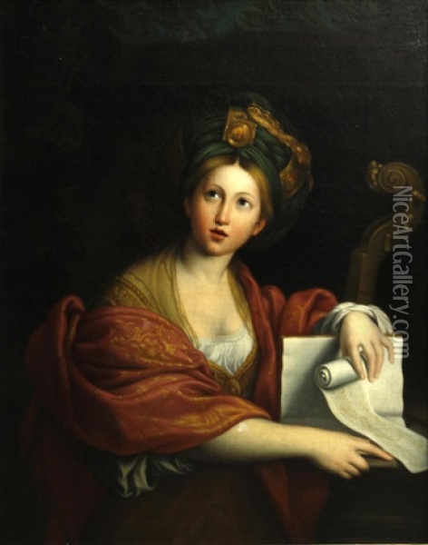 The Cumaean Sibyl Oil Painting - Domenico Zampieri (Il Domenichino)