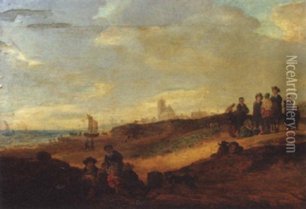 Am Meerestrand Oil Painting - Jacob Salomonsz van Ruysdael