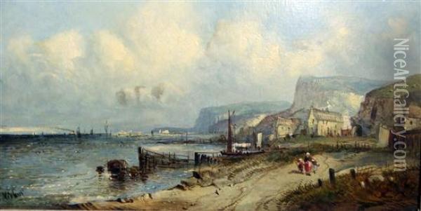 Tregieth Bay, Cornwall Oil Painting - A.H. Vickers