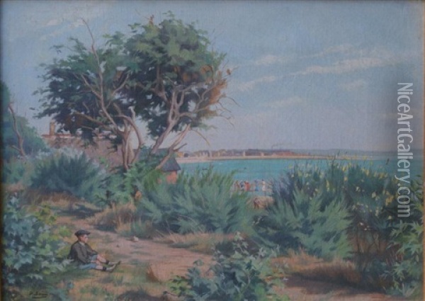 L'etang De Berre Oil Painting - Paul (Jean Marie) Sain