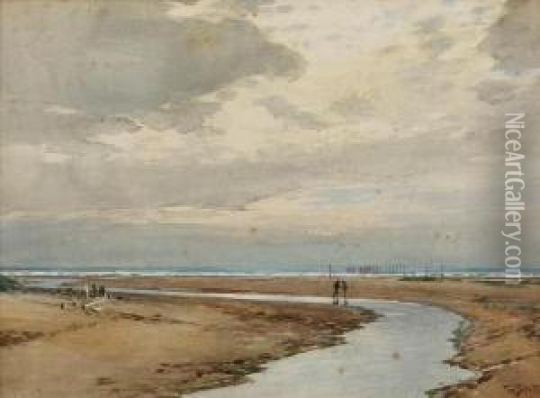 The Beach Carnoustie Oil Painting - Tom Scott