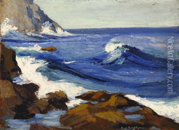 Monhegan Oil Painting - Abraham Jacob Bogdanove