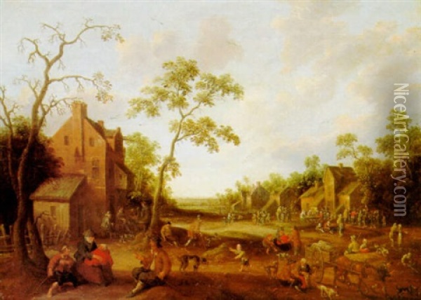 Versammlung Der Bauern Oil Painting - Joost Cornelisz. Droochsloot