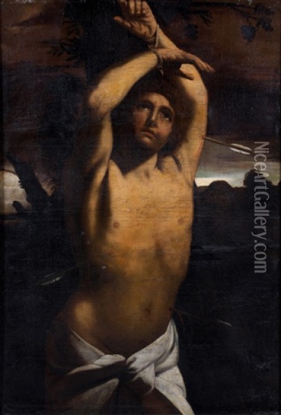 Saint Sebastien (after Guido Reni) Oil Painting - Louis (Ludovico) Finson