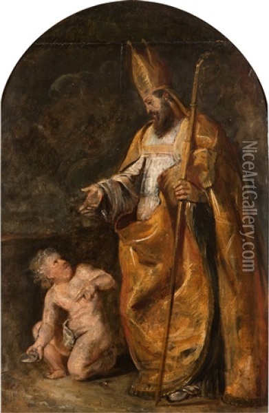 Saint Augustin Oil Painting - Abraham van Diepenbeeck