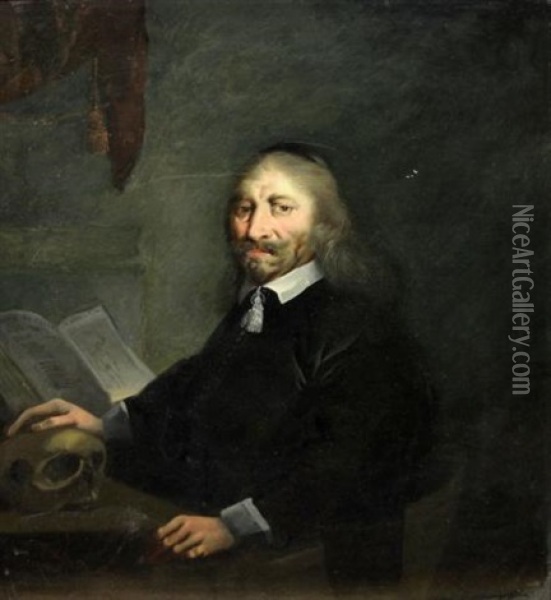 Portrait Of Sir William Harvey Oil Painting - Edward Alcock