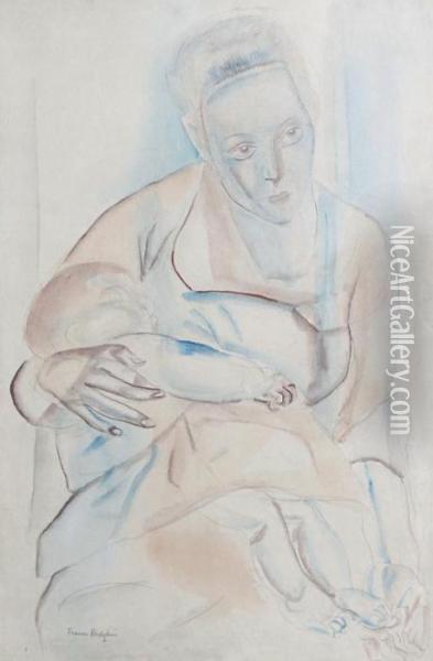 Mother And Baby Oil Painting - Frances Mary Hodgkins