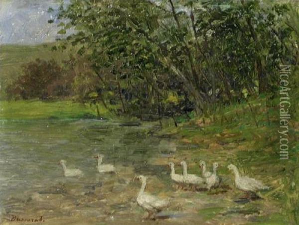 Geese Oil Painting - Ludovic Bassarab