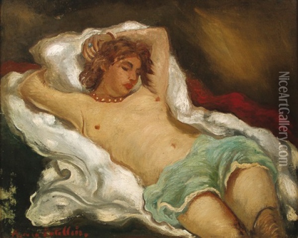 Nu Assoupi Oil Painting - Amedee Marie Dominique Dubois de La Patelliere