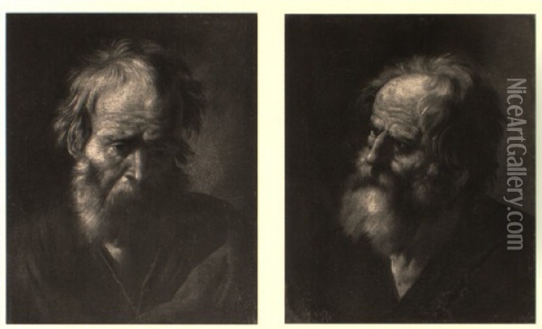 Bearded Old Men Oil Painting - Jusepe de Ribera