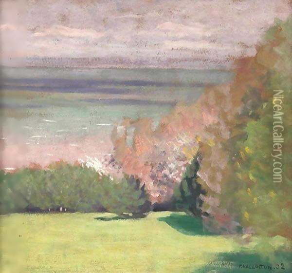 The Park At Villerville, 1902 Oil Painting - Felix Edouard Vallotton