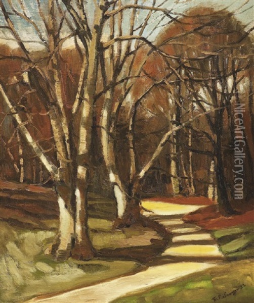 Birkenwaldchen Oil Painting - Friedrich Kallmorgen