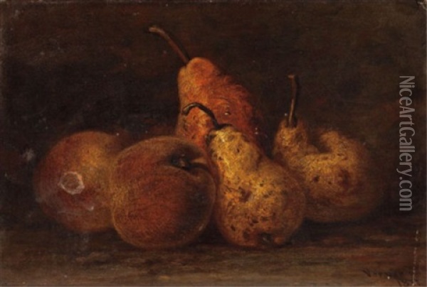 Still Life With Fruit Oil Painting - Frederick Arthur Verner