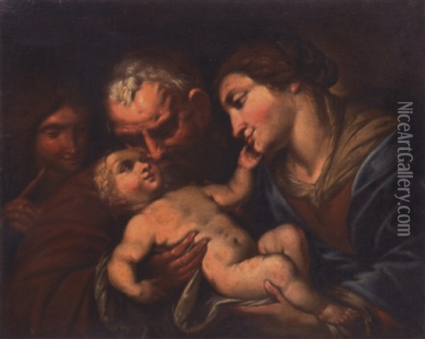 Sainte Famille Oil Painting - Giovanni Battista Beinaschi