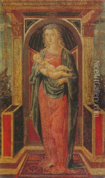Virgin And Child Oil Painting - Filippo (Filippino) Lippi