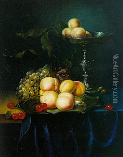 Nature Morte Aux Fruits Oil Painting - Frans Van Der Myn