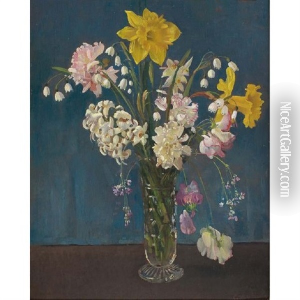 Flowers Still Life Oil Painting - George Washington Lambert