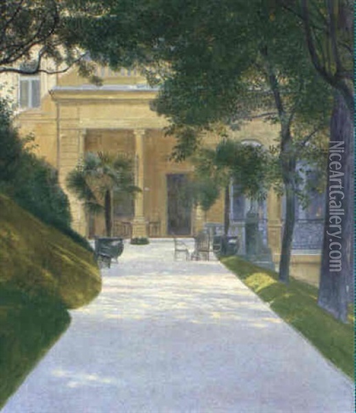 The Terrace Oil Painting - Friedrich Koenig