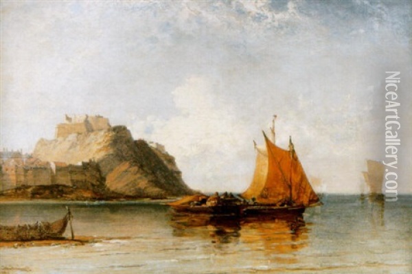 Elizabeth Castle, Jersey Oil Painting - Arthur Joseph Meadows