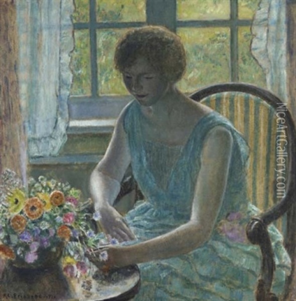 The Window Oil Painting - Frederick Carl Frieseke