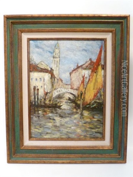 Canal A Venise Oil Painting - Armand Gustave Gerard Jamar