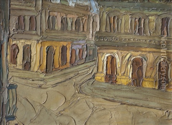 Ciudad Vieja Oil Painting - Alfredo De Simone