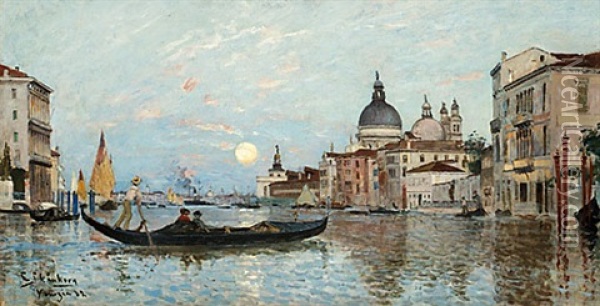 Canale Grande, Venedig Oil Painting - Carl Skanberg