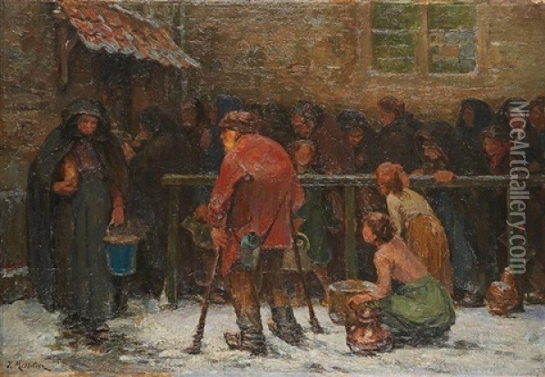 L'heure De La Soupe Oil Painting - Joseph Middeleer
