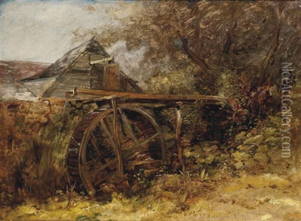 The Mill Wheel Oil Painting - William James Mueller