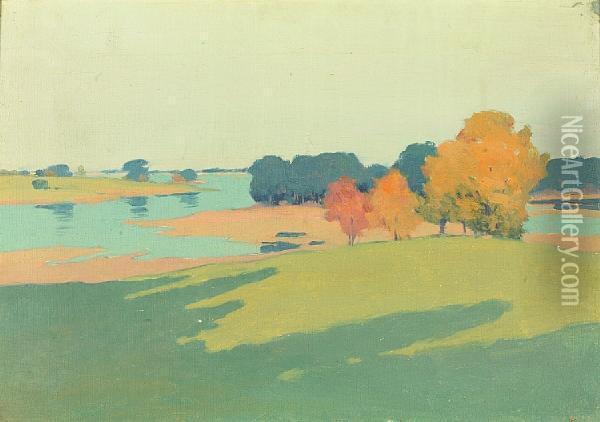 Autumn Oil Painting - Arthur Wesley Dow