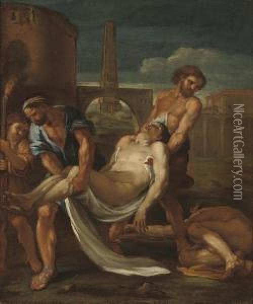 The Plague At Ashdod Oil Painting - Guglielmo Cortese Il Borgognone
