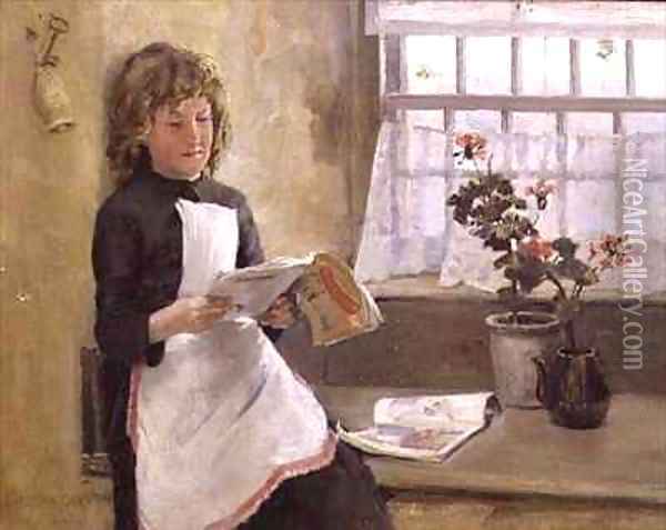 In a cottage by the sea Oil Painting - Norman Garstin