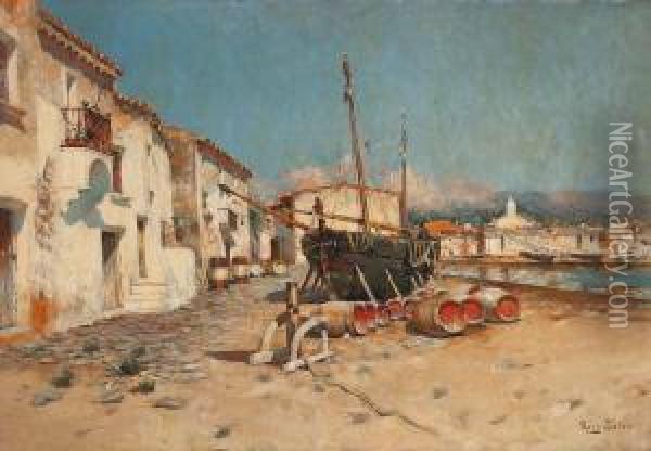 Playa De Sitges Oil Painting - Joan Roig Soler