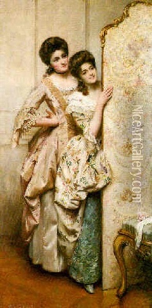 Curiosity Oil Painting - Thomas Benjamin Kennington