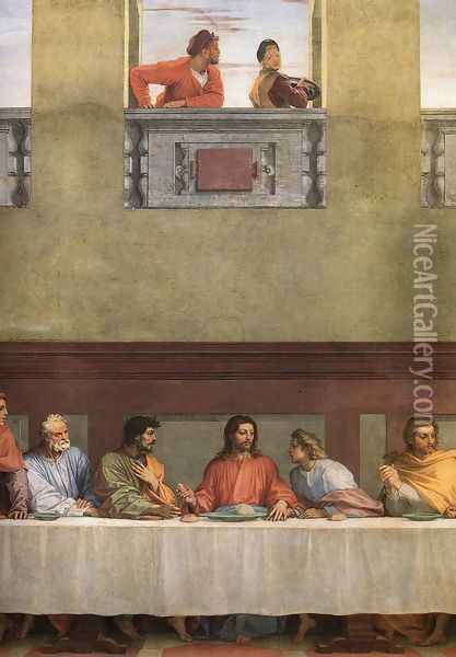 The Last Supper (detail 1) 1520 Oil Painting - Andrea Del Sarto