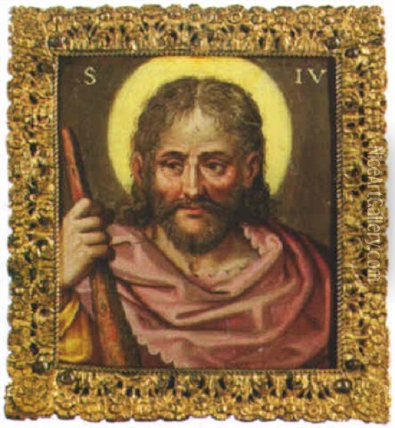 Saint Matthew Oil Painting - Hendrik Goltzius